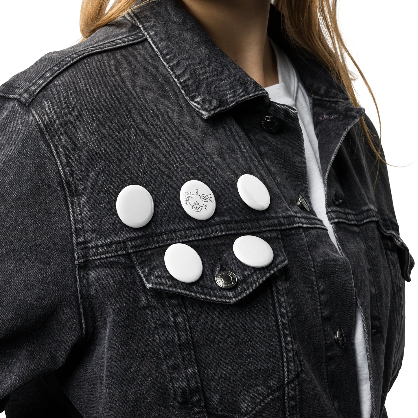 3-Circles Set of Pin Buttons